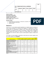 Practica Calificada Costos y Presupuestos en La Empresa