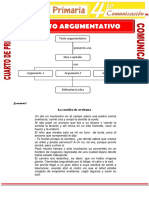 El Texto Argumentativo para Cuarto de Primaria