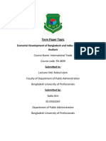 Term Paper Topic: Economic Development of Bangladesh and India: A Comparative Analysis
