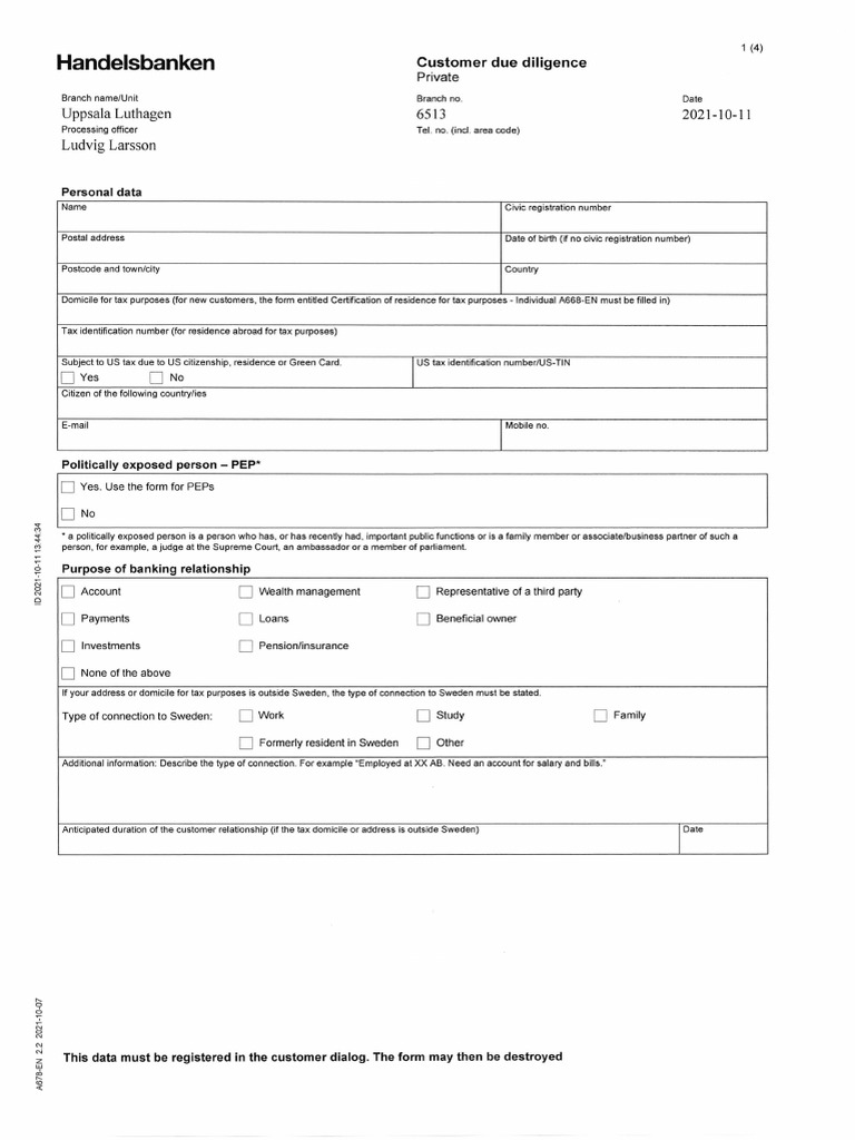 Customer Due Diligence | PDF