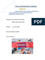 Ensayo de La Evaluacion de La Critica A La Teoria de La Administracion Cientifica