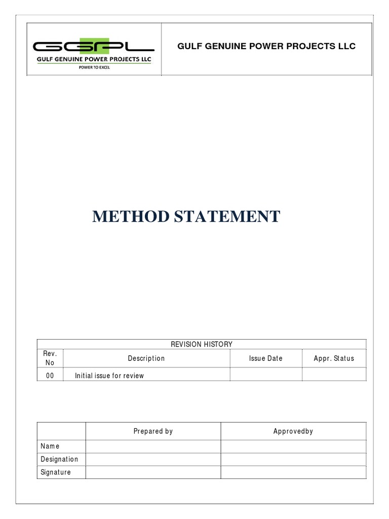 Method Statement-MV Cabling & Termination | PDF