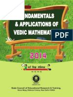 FUNDAMENTALS & APPLICATIONS of VEDIC MATHEMATICS. State Council of Educational Research & Training Varun Marg, Defence Colony, New Delhi-110024