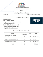 Political Science - Portion, Paper Pattern and Blue Print