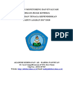 Laporan Monitoring Dan Evaluasi Rekam Jejak Kinerja Dosen Dan Tenaga Kependidikan TAHUN AJARAN 2017/2018