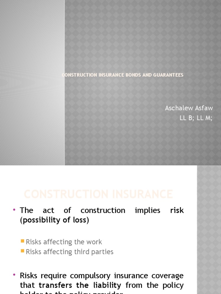 Construction Insurance and Guarantees 2 PDF