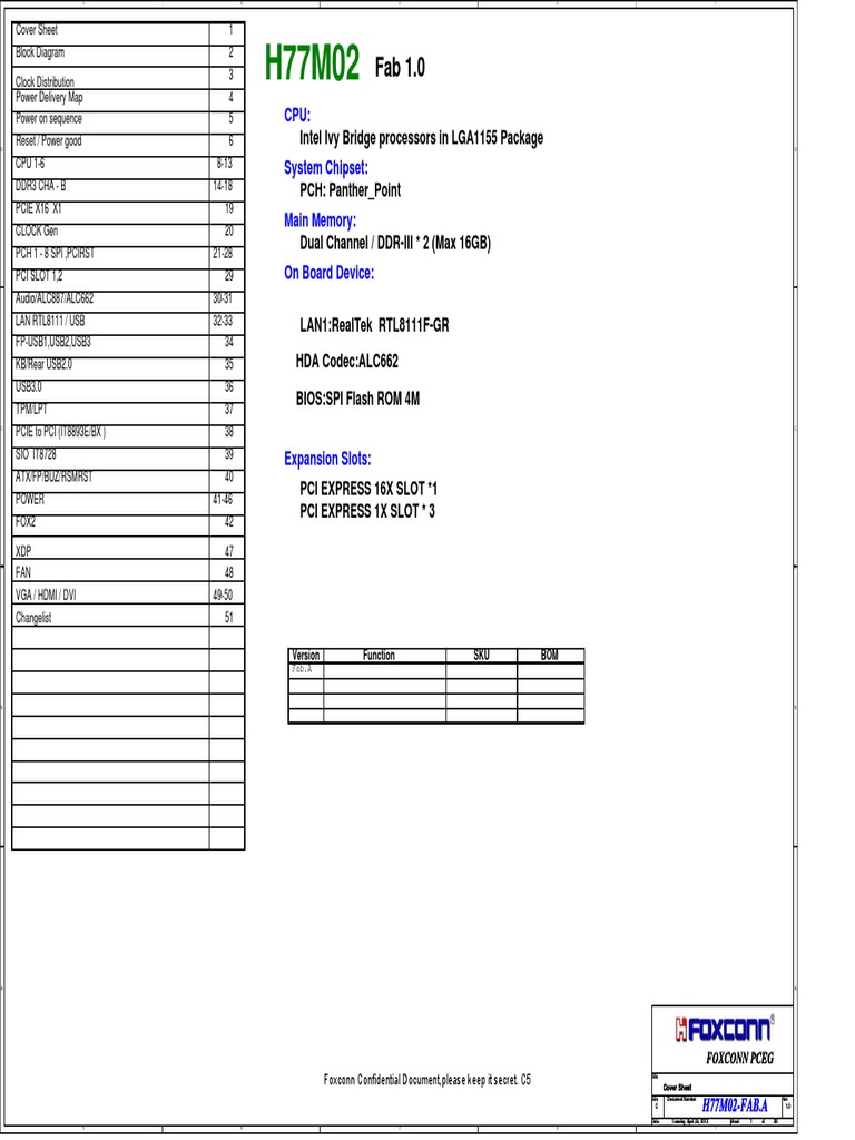 H77M02 Schematic and Power Map | PDF | Physical Layer Protocols ...