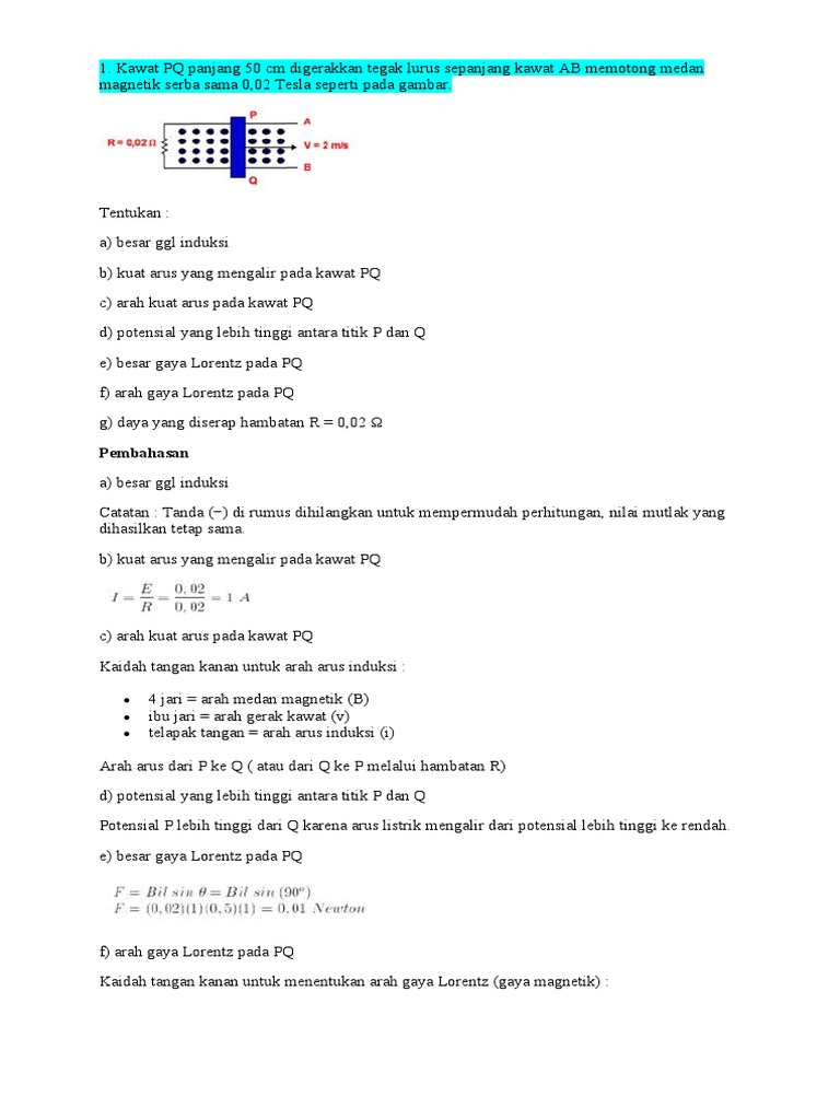 Soal GGL Induksi dan Fluks Magnetik | PDF