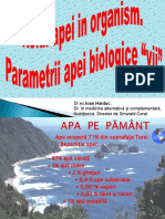 ROLUL APEI IN ORGANISM 1 - Conf. nationala H.Parlament 24.01.2015