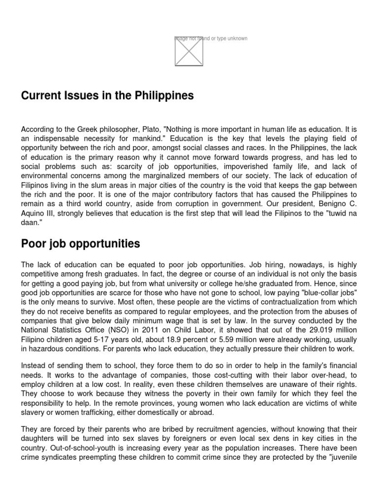 Common School Issues In The Philippines