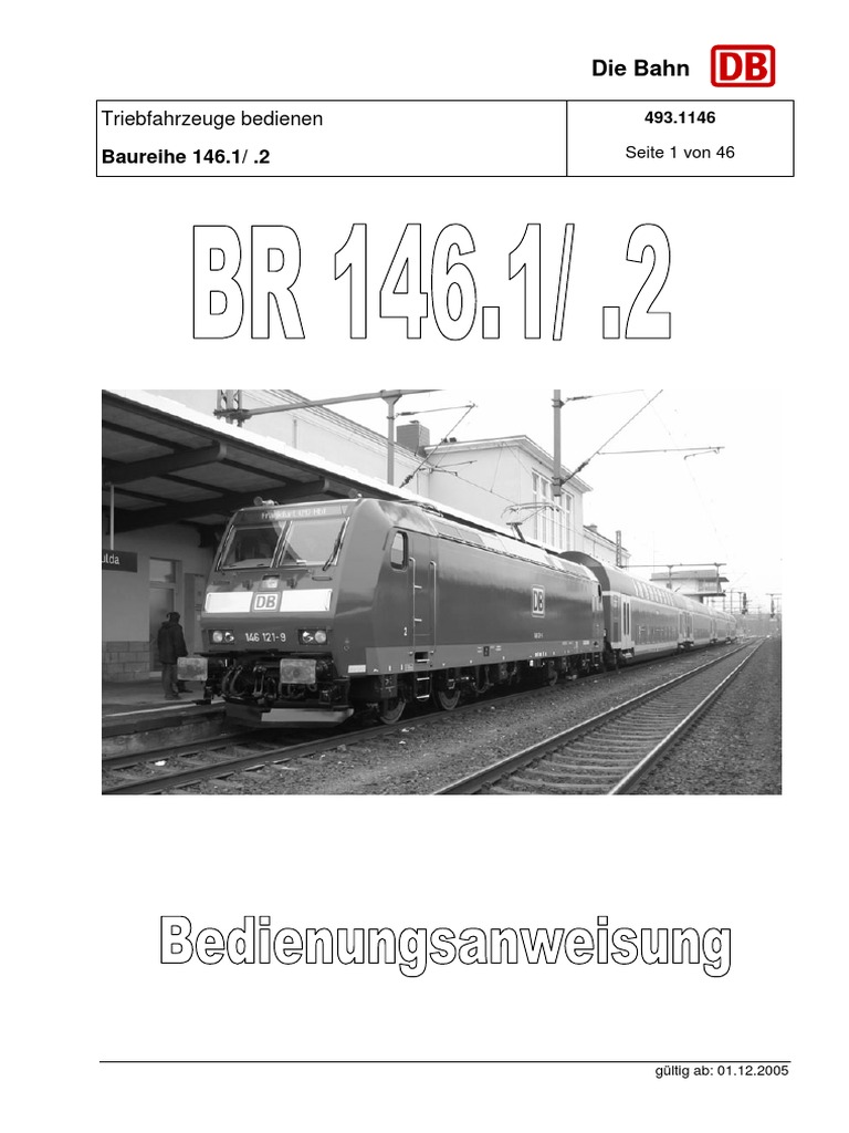 Baureihe 146.1 und 146.2 (Deutsche Bahn DB German railways manual