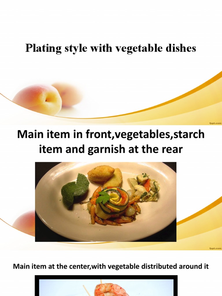Plating Style With Vegetable Dishes PDF
