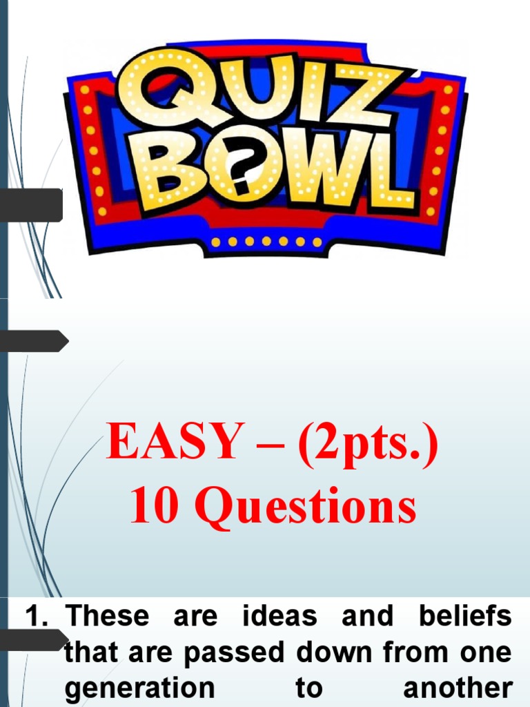 Diss Quizbowl PDF Social Sciences Science