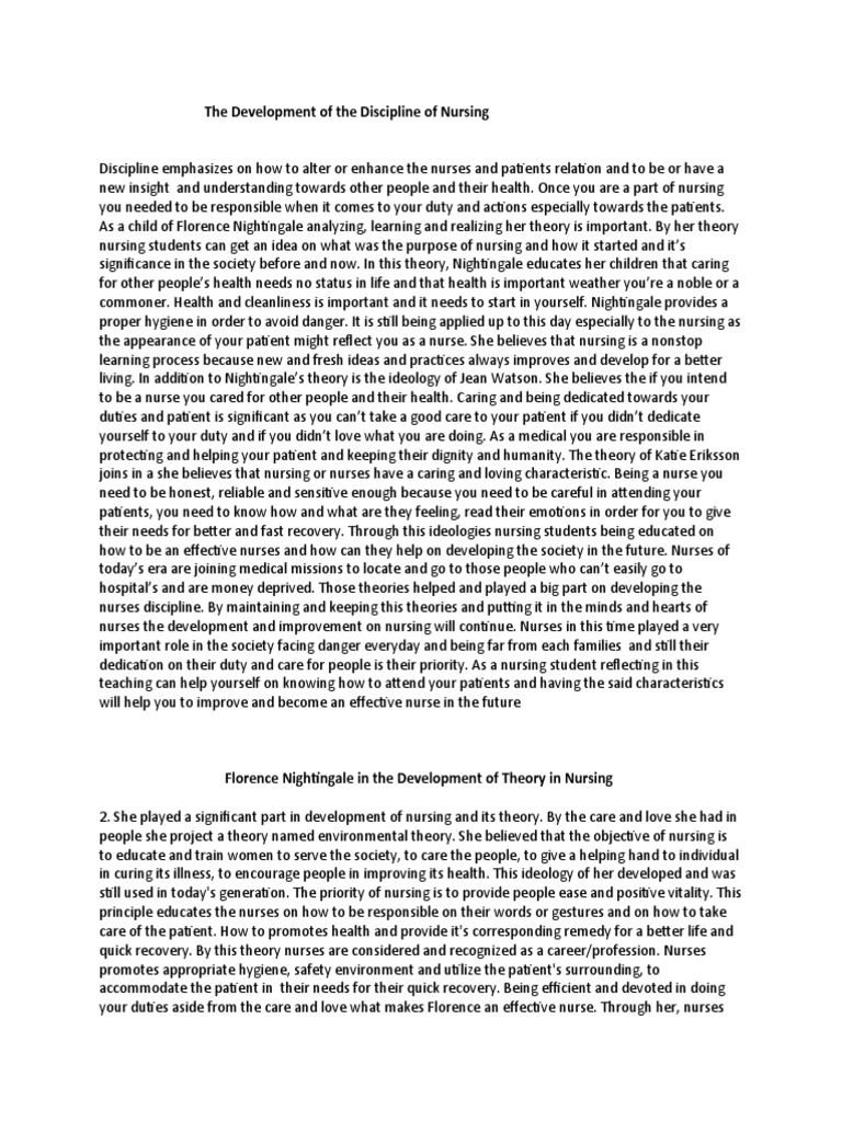 Code For The Discipline Of Nursing