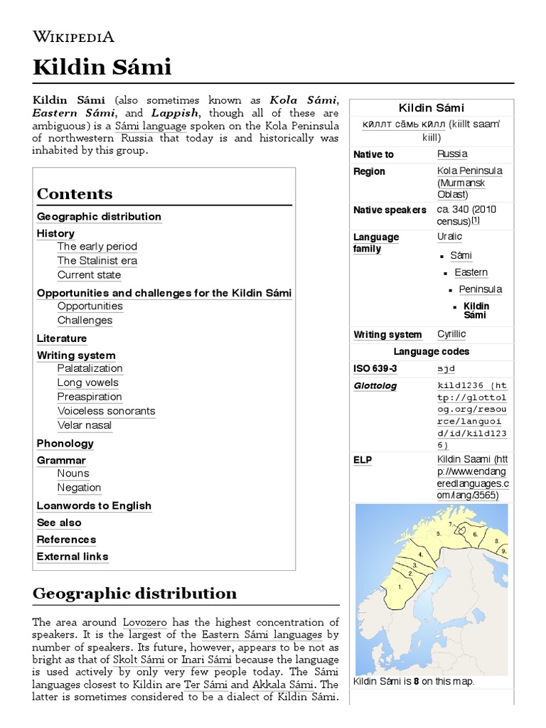 Kildin Sámi | PDF
