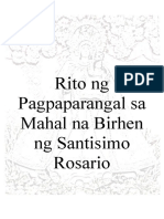 Presider's Copy Rito NG Pagpaparangal Sa Mahal Na Birhen NG Sto. Rosario