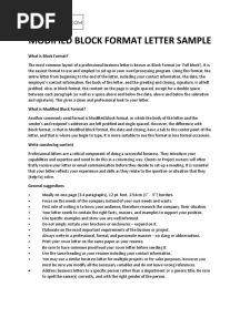 Modified Block Format Letter