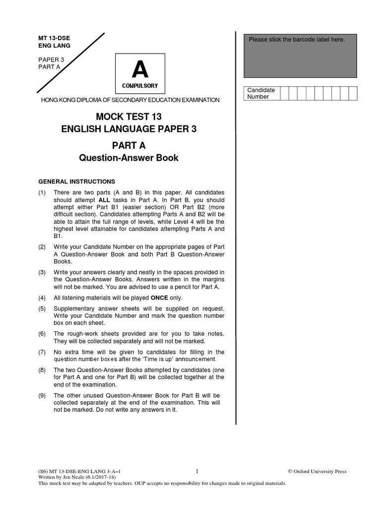 MT13 Paper 3 | PDF | Oxford University Press