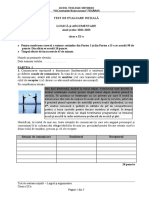 Evaluare initiala Logica, argumentare si comunicare