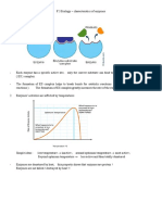 Characteristics of Enzymes