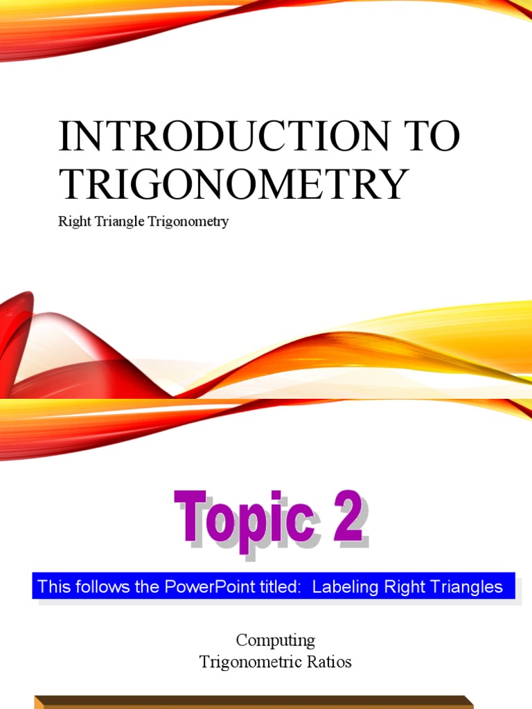 Trigonometric Ratios in Right Triangles | PDF