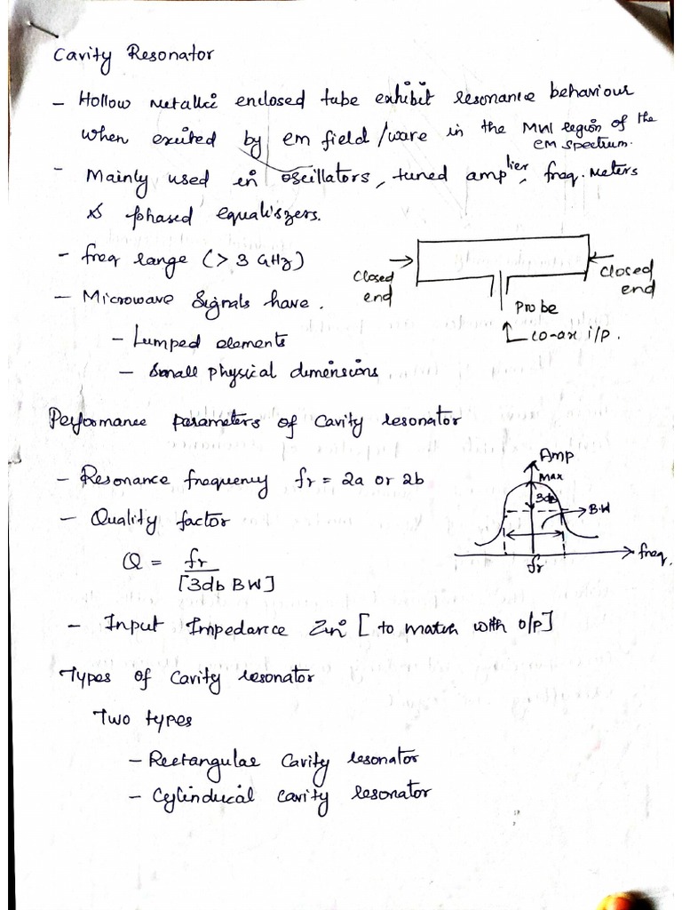 Cavity Resonator PDF