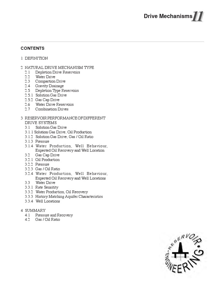 Reservoir Drive Mechanisms Explained | PDF | Petroleum Reservoir ...