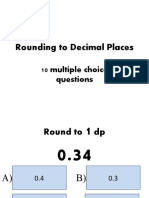 Rounding To Decimal Places: 10 Multiple Choice Questions