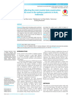 Factors Affecting The Mini-Mental State Examination (MMSE) Score in The Epilepsy Patients in Aceh, Indonesia