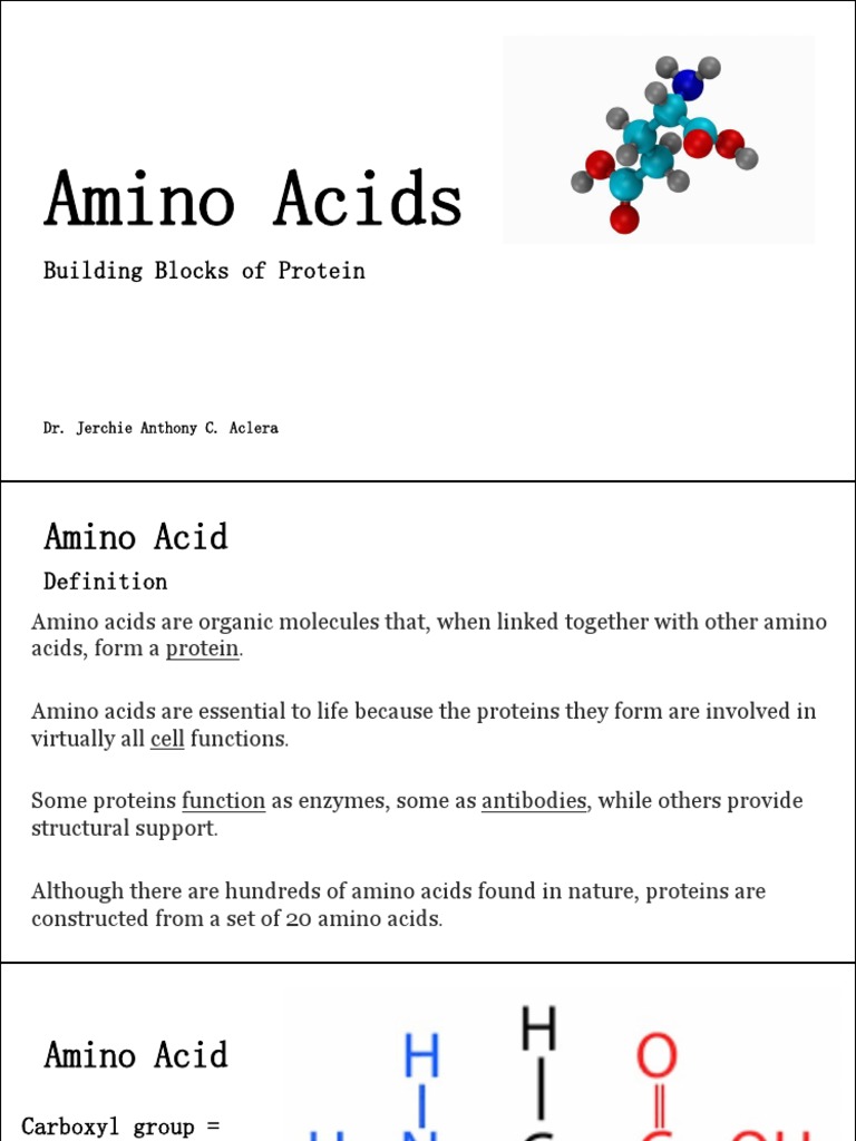 Amino Acids Biochem Lec PDF