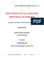 2022 Prices of Building Materials in Nigeria