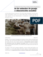 Soluciones de P1-CG-La Extinción de Animales de Granja Amenaza La Alimentación Mundial