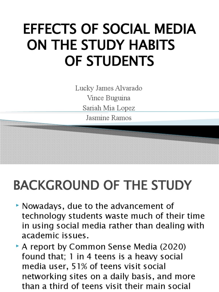 Effects of Social Media On The Study Habits | PDF