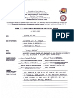 RMA Title Defense Form