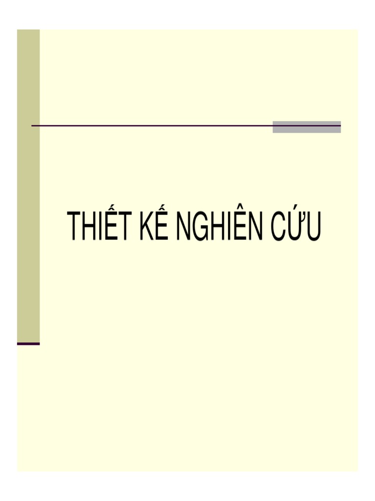 Thiet Ke Nghien Cuu | PDF