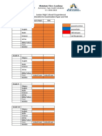 First Grading Examination Checklist