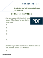 GAS LAWS WORKSHEET #3