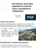 Medical and Sanitary Provision of The Population in Natural Emergencies Consequences Elimination