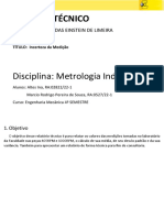 Relatório Técnico - Metrologia Industrial