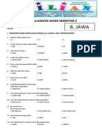 Soal UAS Bahasa Jawa Kelas 1 SD Semester 2 Dan Kunci Jawaban