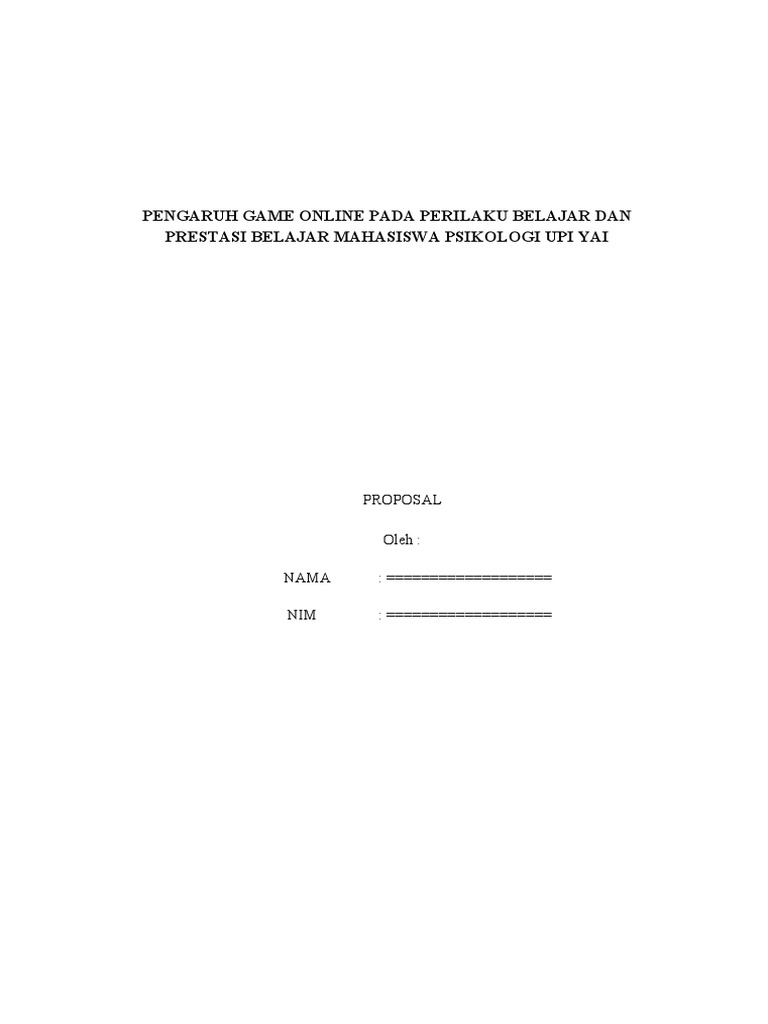 Contoh proposal skripsi kuantitatif pdf
