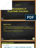Lesson 7-Differentiation of Hyperbolic Functions