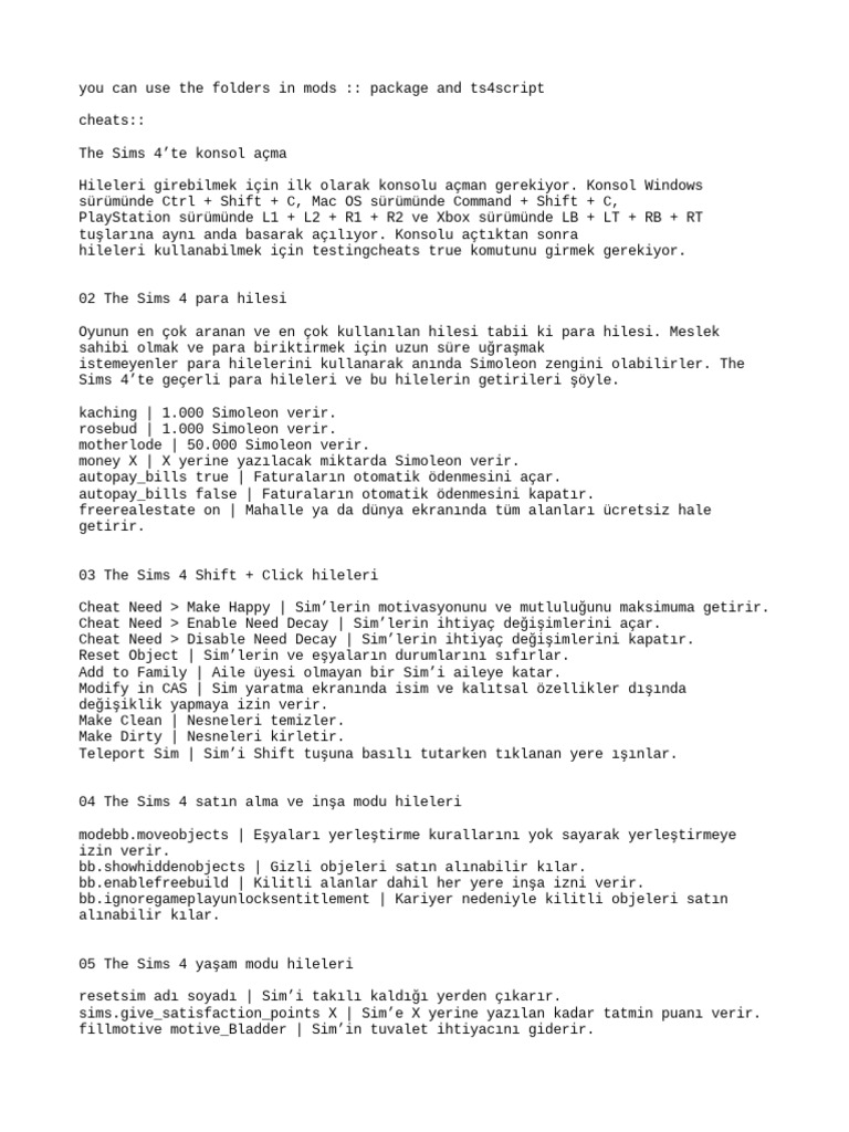 Sims 4 | PDF