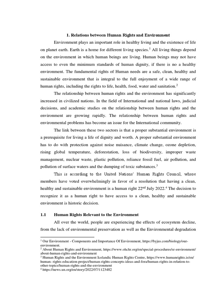 Human Rights and Environmental Law | PDF | Environmental Law | Human Rights