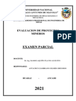 Examen Parcial de Evaluacion de Proyectos Mineros  (ANTAURCO ZAMBRANO GILMER) (2)