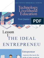 Lesson 1 The Ideal Entrepreneur