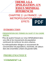 LA FRANCE LA METROPOLISATION,SES EFFETS