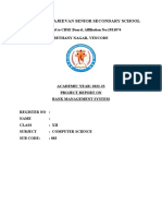Bank Management System Project Report