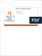 Chapter 5 Java Fundamentals.  Chapter 5 - Flow Control 