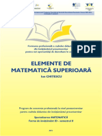 Matematica I - Elemente de Matematica Superioara